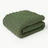 Gesteppte Flanell-Tagesdecke Selby mit Strukturmuster