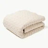 Gesteppte Flanell-Tagesdecke Selby mit Strukturmuster