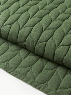 Gesteppte Flanell-Tagesdecke Selby mit Strukturmuster