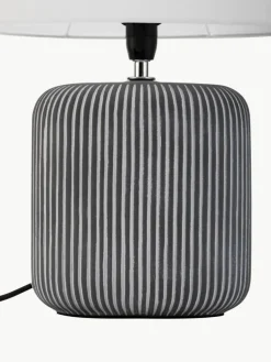 Gestreifte Ovale Keramik-Tischlampe Pure Shine