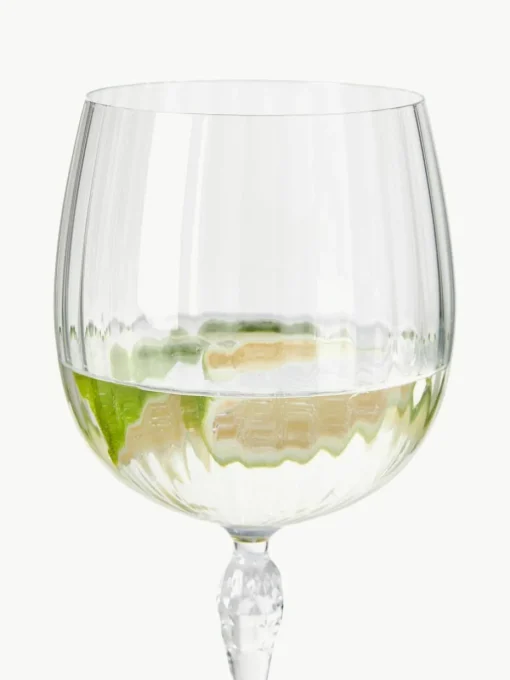 Gingläser America's Cocktail mit Rillenstruktur, 4 Stück