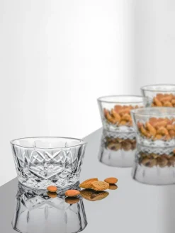 Glas-Dipschälchen Harvey mit Kristallrelief, 4 Stück