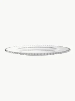 Glas-Platzteller Perloa mit Randdekor