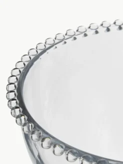 Glas-Schüssel Perloa mit Randdekor