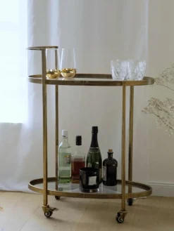 Glas-Servierwagen Push Antic