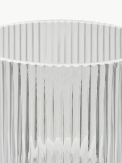Glas-Vase Lija mit geriffelter Oberfläche, H 30 cm
