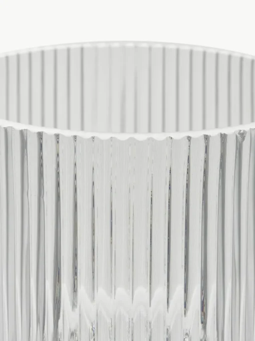 Glas-Vase Lija mit geriffelter Oberfläche, H 30 cm