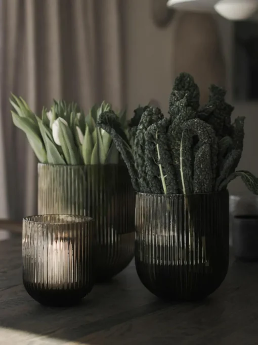 Glas-Vase Simple Stripe, H 22 cm