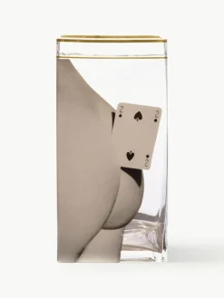 Glas-Vase Two Of Spades, H 30 cm