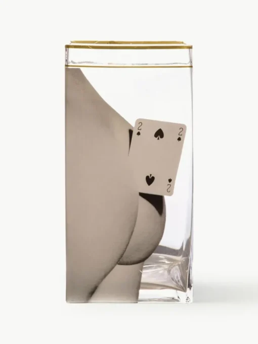 Glas-Vase Two Of Spades, H 30 cm