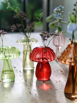 Glas-Vasen Mushroom, 5er-Set