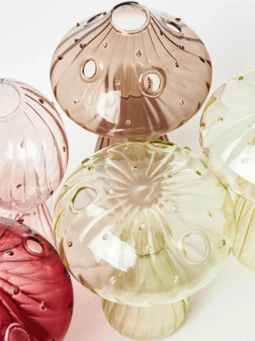 Glas-Vasen Mushroom, 5er-Set