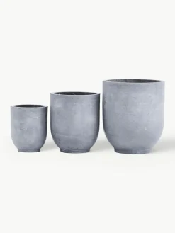 Große Übertöpfe Gard aus Beton, 3er-Set