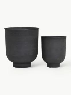 Große Übertöpfe Vig aus Metall, 2er-Set
