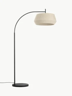 Große Bogenlampe Dicte aus Faltenstoff