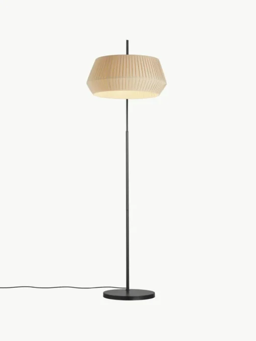 Große Bogenlampe Dicte aus Faltenstoff