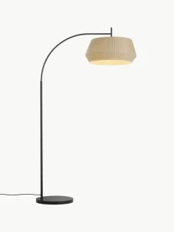 Große Bogenlampe Dicte aus Faltenstoff