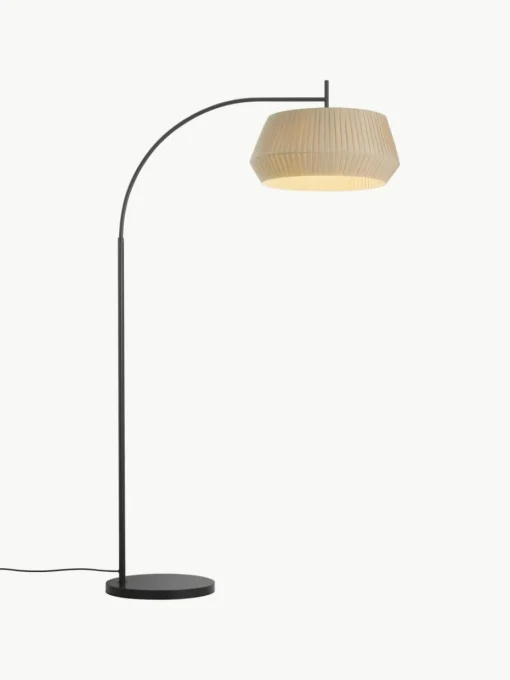 Große Bogenlampe Dicte aus Faltenstoff