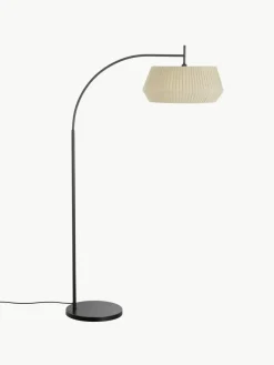 Große Bogenlampe Dicte aus Faltenstoff