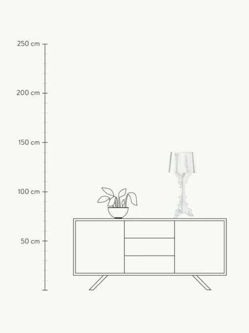 Große Design LED-Tischlampe Bourgie, dimmbar