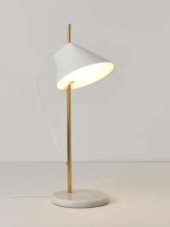 Große dimmbare LED-Tischlampe Yuh mit Timerfunktion