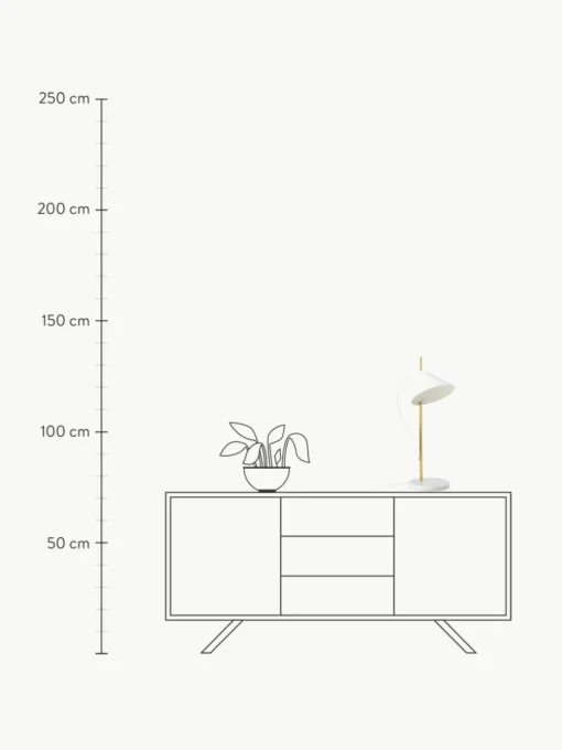 Große dimmbare LED-Tischlampe Yuh mit Timerfunktion