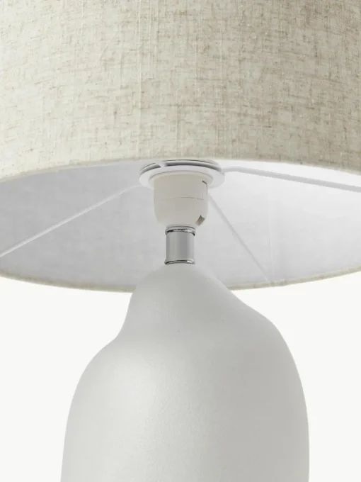 Große Keramik-Tischlampe Colett in organischer Form