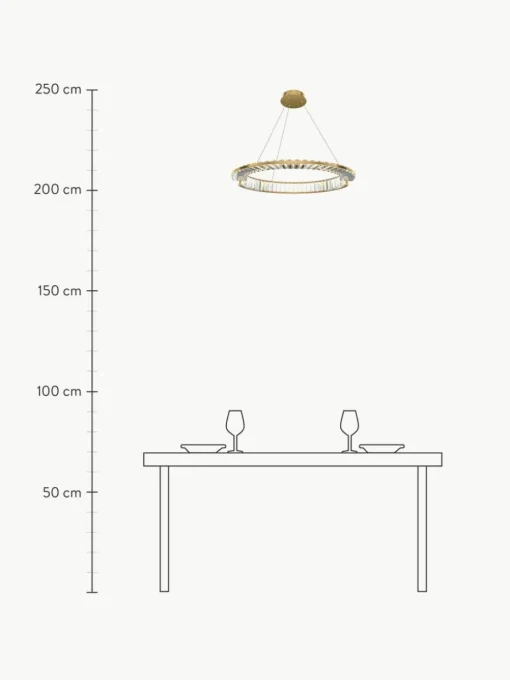 Große LED-Pendelleuchte Krone