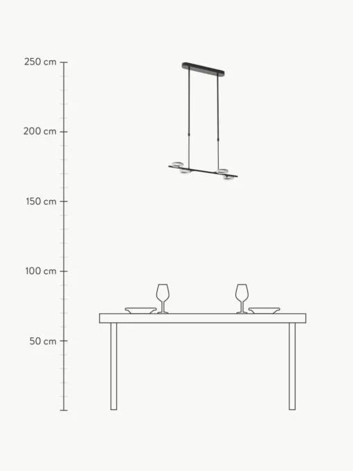 Große LED-Pendelleuchte Odeon