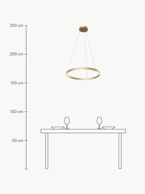 Große LED-Pendelleuchte Rim