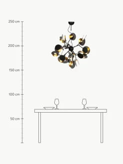 Große LED-Pendelleuchte Turno mit Diffusorscheiben