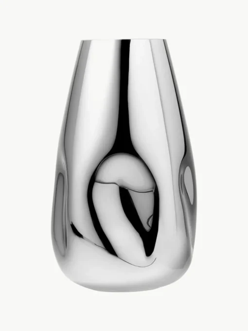 Große mundgeblasene Glas-Vase Mirror, H 35 cm