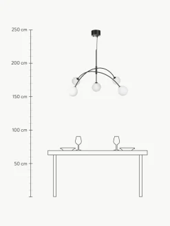 Große Pendelleuchte Heaven aus Opalglas