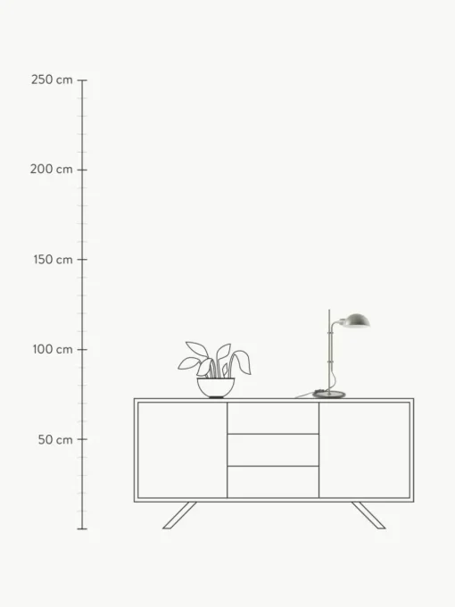 Große Schreibtischlampe Funiculí mit verstellbarem Lampenschirm