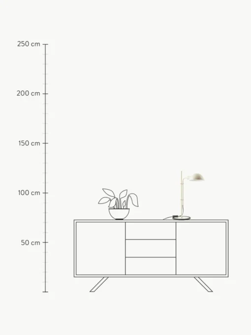Große Schreibtischlampe Funiculí mit verstellbarem Lampenschirm