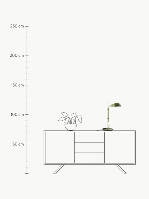 Große Schreibtischlampe Funiculí mit verstellbarem Lampenschirm