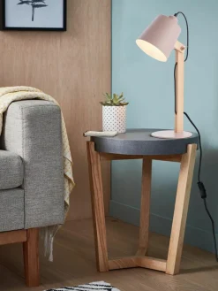 Große Schreibtischlampe Swivel mit Holzfuß