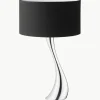 Große Tischlampe Cobra aus Edelstahl