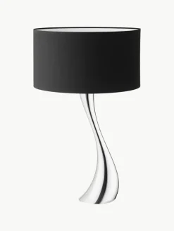 Große Tischlampe Cobra aus Edelstahl