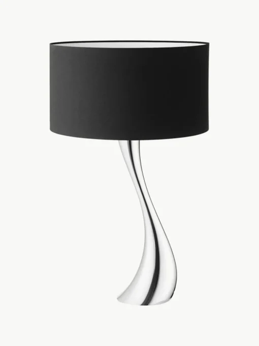 Große Tischlampe Cobra aus Edelstahl