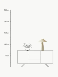Große Tischlampe Ilena aus Leinen