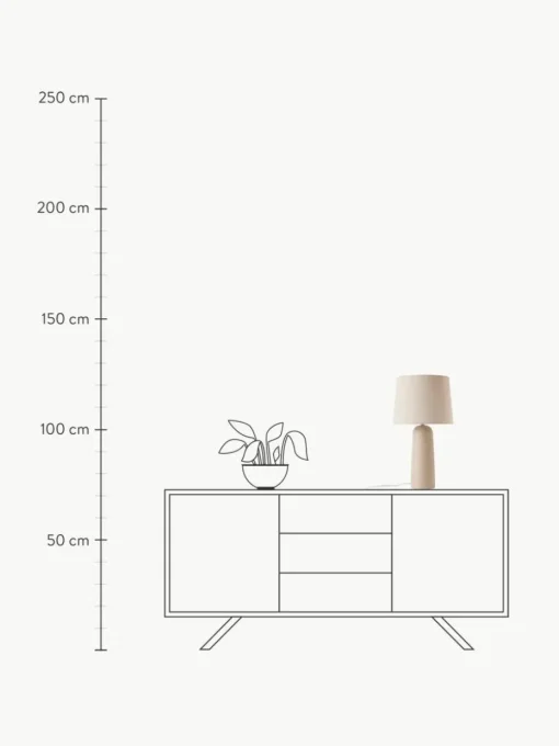 Große Tischlampe Kaya mit Betonfuß