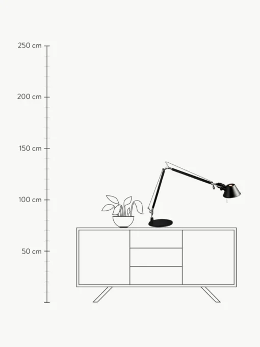 Große verstellbare Schreibtischlampe Tolomeo