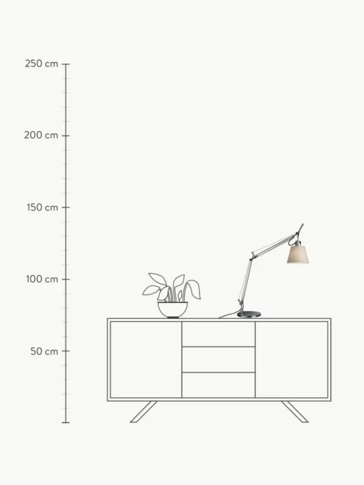 Große verstellbare Schreibtischlampe Tolomeo Basculante