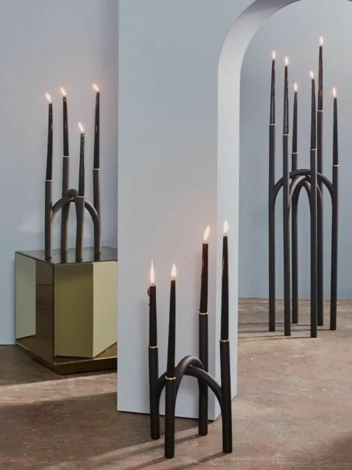 Großer Kerzenhalter Angui aus Metall