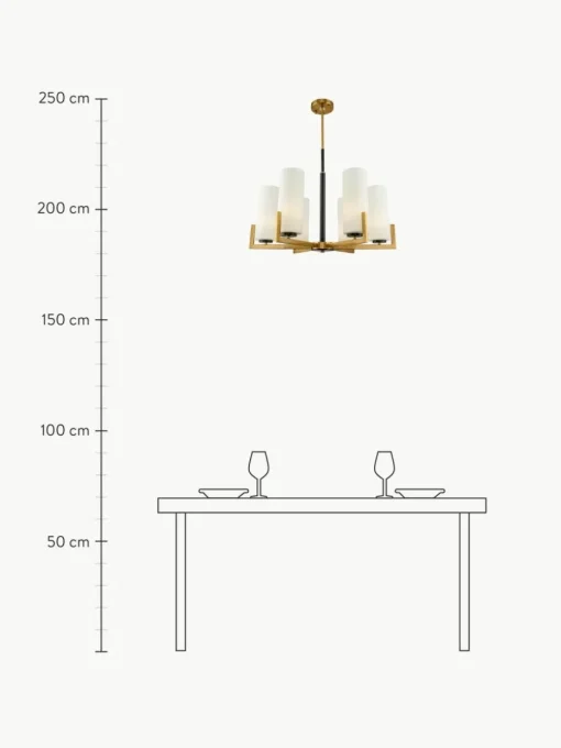 Großer Kronleuchter Fortano aus Glas