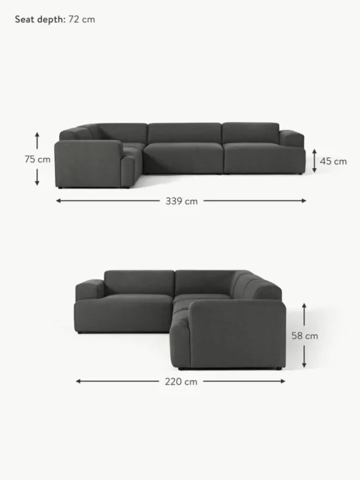Großes Ecksofa Melva (4-Sitzer)