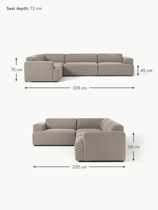 Großes Ecksofa Melva (4-Sitzer)