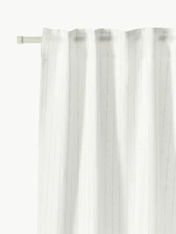Halbtransparente Gardine Birch mit Schlaufenband, 2 Stück