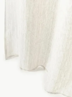Halbtransparente Gardine Birch mit Schlaufenband, 2 Stück
